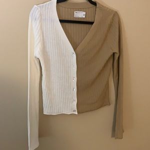 colorblock cropped sweater